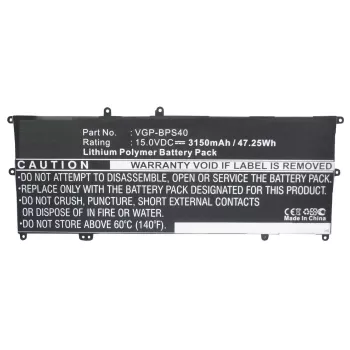 CoreParts laptopaccu voor Sony, accu, Sony, SVF14N16CW, SVF14N26CW, SVF15N13CW, SVF15N18PW, VAIO Fit 14A, VAIO Fit 15