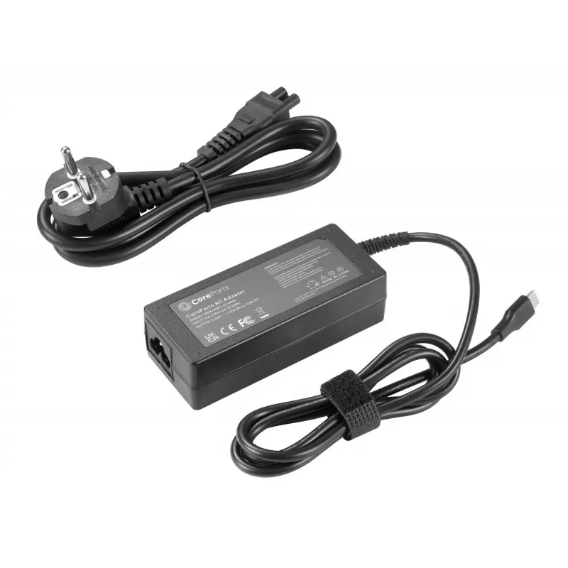 CoreParts MBXUSBC-AC0009 voeding/inverter binnen 65 W zwart