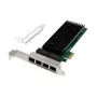 PCIe x1 netwerkkaart MicroConnect MC-PCIEX1-82575-Q met Intel 82575 controller