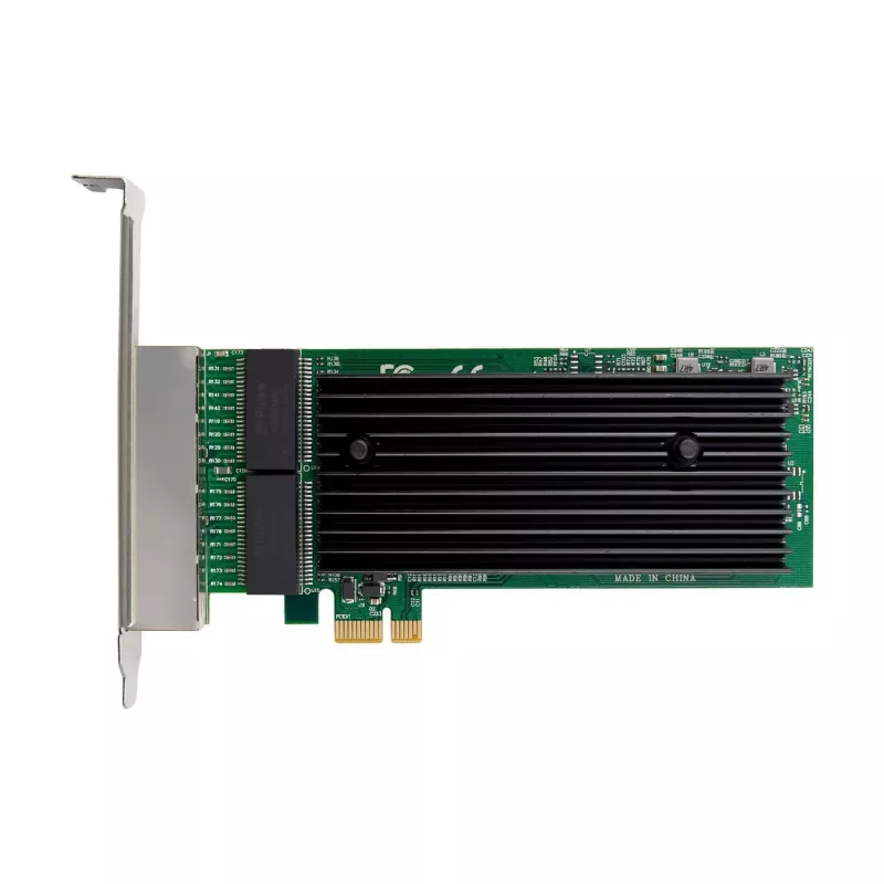 PCIe x1 netwerkkaart MicroConnect MC-PCIEX1-82575-Q met Intel 82575 controller