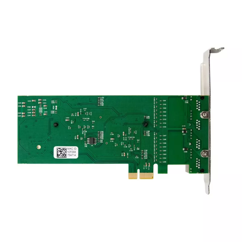 PCIe x1 netwerkkaart MicroConnect MC-PCIEX1-82575-Q met Intel 82575 controller