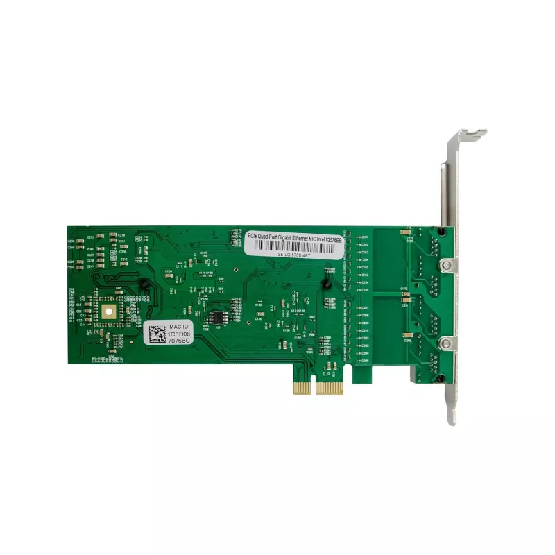 MicroConnect MC-PCIEX1-82576-Q Gigabit-netwerkkaart met vier poorten, PCIe x1, Intel 82576