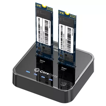 CoreParts MS-CLONER-NVME opslag-dockingstation USB 3.2 Gen 2 (3.1 Gen 2) Type-C zwart