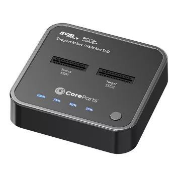 CoreParts MS-CLONER-NVME opslag-dockingstation USB 3.2 Gen 2 (3.1 Gen 2) Type-C zwart