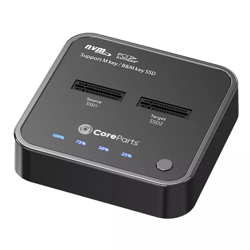 CoreParts MS-CLONER-NVME opslag-dockingstation USB 3.2 Gen 2 (3.1 Gen 2) Type-C zwart