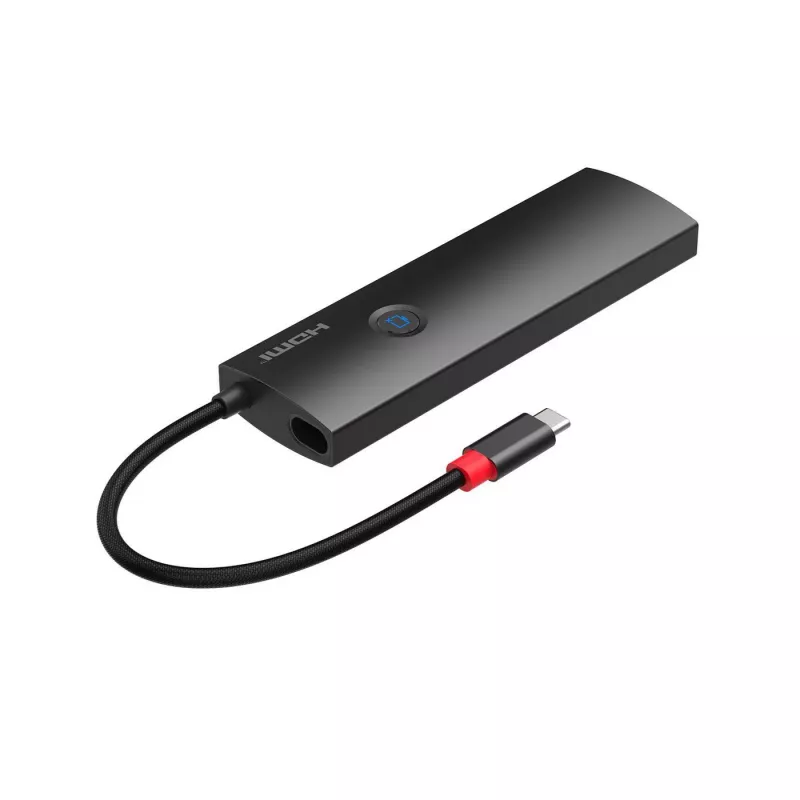 MicroConnect USB3.2CCOM20 USB-C naar HDMI minidock, 4K 60Hz, RJ45, 3x USB-A
