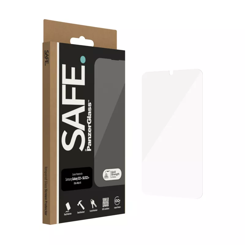 Schermbescherming PanzerGlass SAFE. van ® Samsung Galaxy S22 Plus S23 Plus Ultra-Wide Fit krasvast stootvast