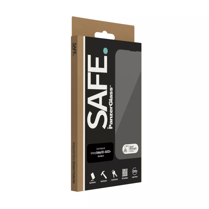 Schermbescherming PanzerGlass SAFE. van ® Samsung Galaxy S22 Plus S23 Plus Ultra-Wide Fit krasvast stootvast