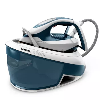Tefal Express Power SV8111 1,8 l Durilium AirGlide Autoclean-strijkzool blauw, wit