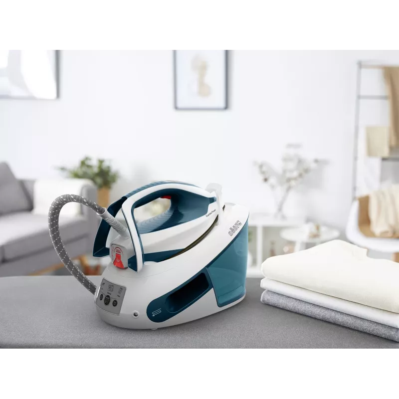 Tefal Express Power SV8111 1,8 l Durilium AirGlide Autoclean-strijkzool blauw, wit