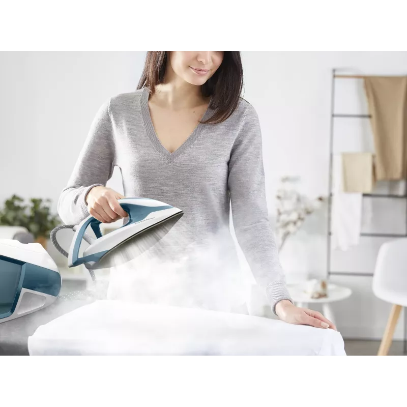 Tefal Express Power SV8111 1,8 l Durilium AirGlide Autoclean-strijkzool blauw, wit
