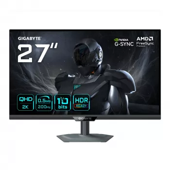GIGABYTE G27Q20 27 inch QHD gaming-monitor – 2560 x 1440, 200 Hz, 0,5 ms, 350 cd/m², G-Sync compatibel, FreeSync Premium, HDR10, HDMI 2.0, DisplayPort 1.4
