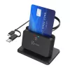 j5create JUR261 USB™ Smart Card / CAC Reader-standaard, USB Type-A/USB Type-C, zwart, 95 g