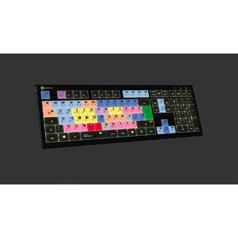 Logickeyboard Avid Media Composer ASTRA 2 toetsenbord met achtergrondverlichting pc Duits (LKB-MCOM4-A2PC-DE)