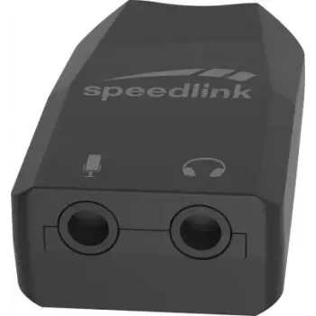USB externe audio-adapter Speedlink VIGO USB — USB-interface, 3,5 mm koptelefoonaansluiting, zwart, 8 g