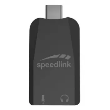 USB externe audio-adapter Speedlink VIGO USB — USB-interface, 3,5 mm koptelefoonaansluiting, zwart, 8 g