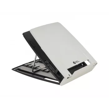 BakkerElkhuizen Ergo-Q 330 Circular, laptopstandaard, zwart, grijs, acrylonitril-butadieen-styreen (ABS), kunststof, staal, 33,8 cm (13,3 inch), 43,2 cm (17 inch), 6 kg