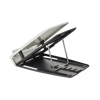 BakkerElkhuizen Ergo-Q 330 Circular, laptopstandaard, zwart, grijs, acrylonitril-butadieen-styreen (ABS), kunststof, staal, 33,8 cm (13,3 inch), 43,2 cm (17 inch), 6 kg