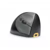 BakkerElkhuizen Handshake muis rechts, rechtshandig, verticaal design, optisch, RF draadloos + Bluetooth + USB Type-C, 6400 DPI, zwart, grijs