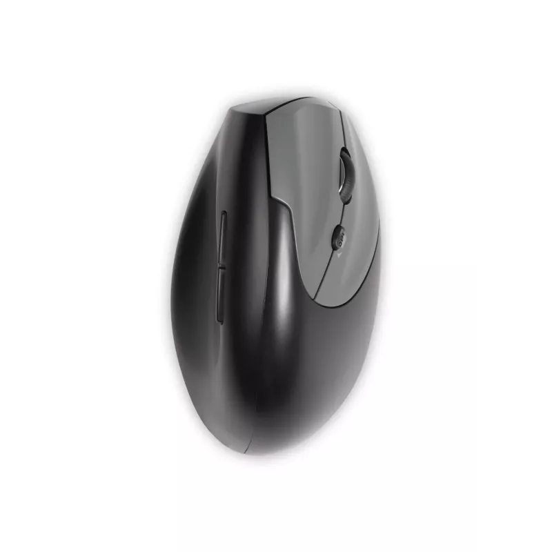 BakkerElkhuizen Handshake muis rechts, rechtshandig, verticaal design, optisch, RF draadloos + Bluetooth + USB Type-C, 6400 DPI, zwart, grijs