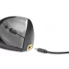 BakkerElkhuizen Handshake muis rechts, rechtshandig, verticaal design, optisch, RF draadloos + Bluetooth + USB Type-C, 6400 DPI, zwart, grijs