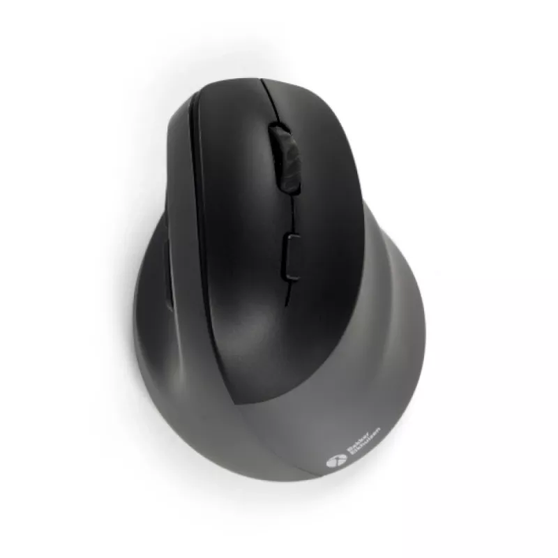 BakkerElkhuizen PRF Pro muis rechts, rechtshandig, verticaal design, optisch, RF draadloos + Bluetooth + USB Type-C, 2400 DPI, zwart, grijs