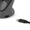 BakkerElkhuizen PRF Pro muis rechts, rechtshandig, verticaal design, optisch, RF draadloos + Bluetooth + USB Type-C, 2400 DPI, zwart, grijs