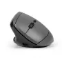 BakkerElkhuizen MidWay muis links, linkshandig, verticaal design, optisch, RF draadloos + Bluetooth + USB Type-C, 2400 DPI, grijs, zwart
