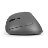 BakkerElkhuizen MidWay muis links, linkshandig, verticaal design, optisch, RF draadloos + Bluetooth + USB Type-C, 2400 DPI, grijs, zwart