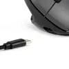 BakkerElkhuizen MidWay muis links, linkshandig, verticaal design, optisch, RF draadloos + Bluetooth + USB Type-C, 2400 DPI, grijs, zwart
