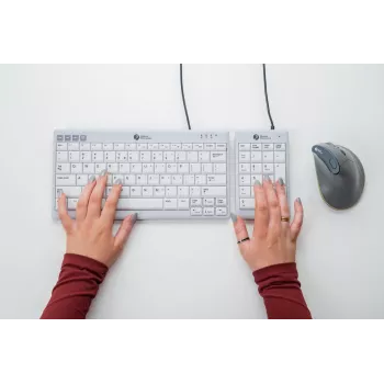 BakkerElkhuizen UltraBoard 955 V2 Numeric, USB, 22, laptop/pc, 1,5 m, donkergrijs, lichtgrijs