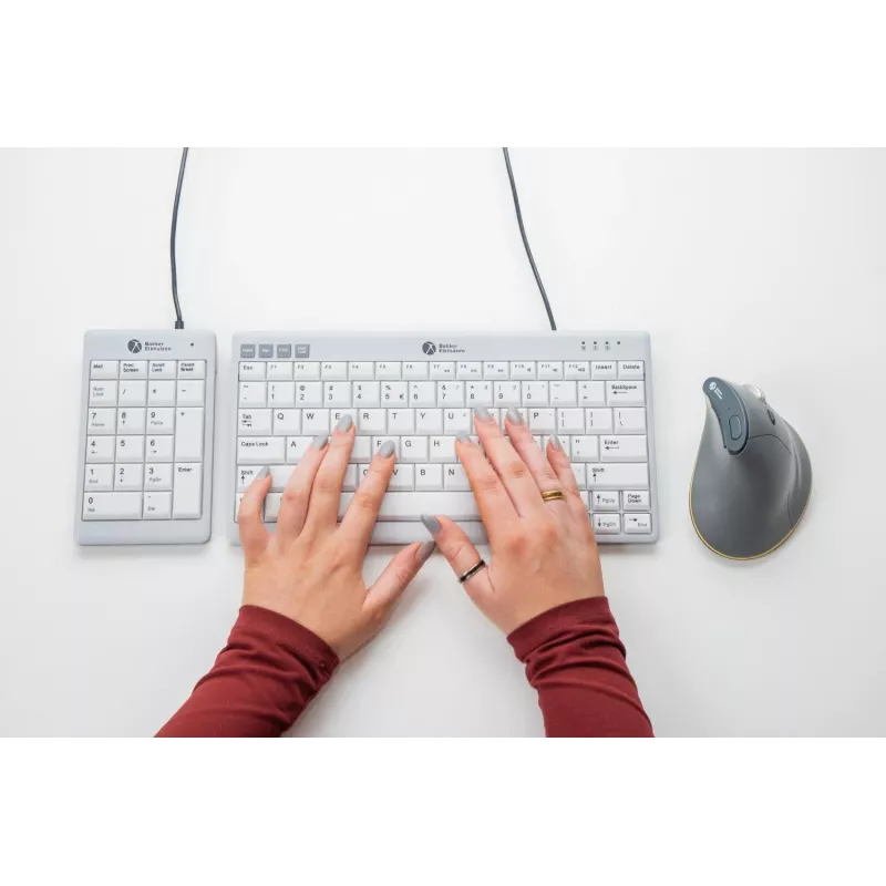 BakkerElkhuizen UltraBoard 955 V2 Numeric, USB, 22, laptop/pc, 1,5 m, donkergrijs, lichtgrijs