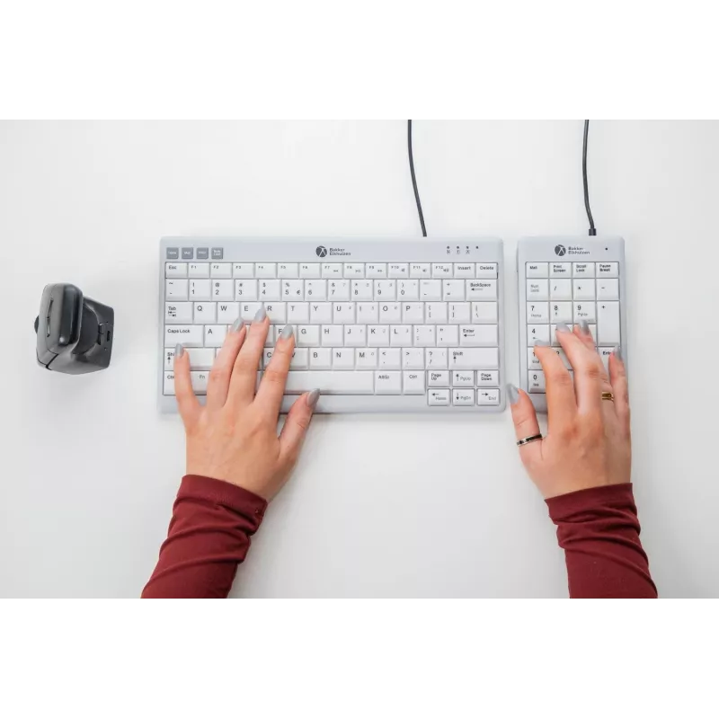 BakkerElkhuizen UltraBoard 955 V2 Numeric, USB, 22, laptop/pc, 1,5 m, donkergrijs, lichtgrijs