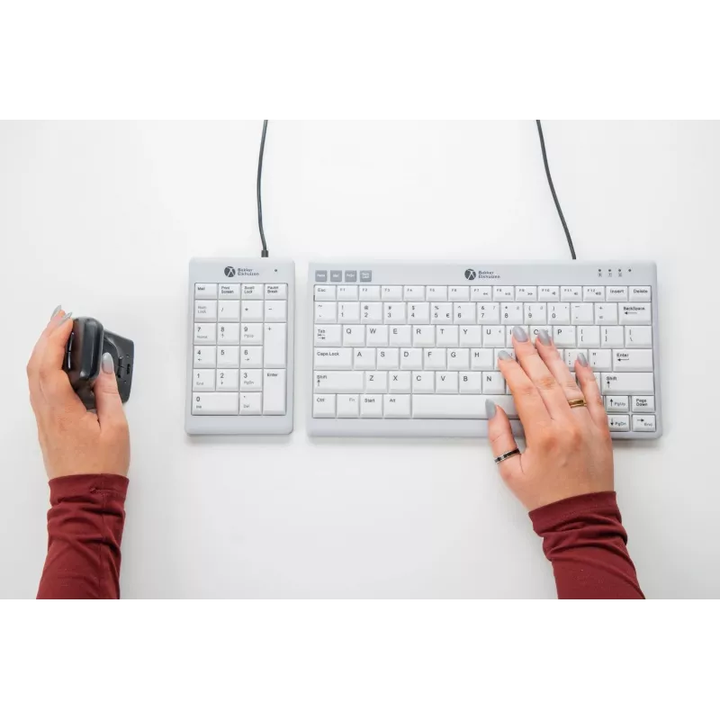 BakkerElkhuizen UltraBoard 955 V2 Numeric, USB, 22, laptop/pc, 1,5 m, donkergrijs, lichtgrijs