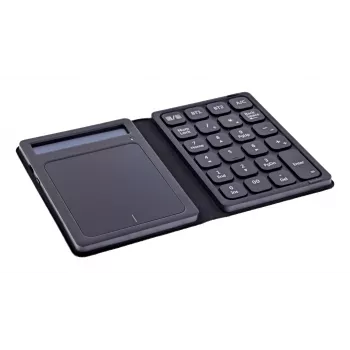 InLine 55379G Bluetooth-numeriek toetsenbord met touchpad en display, opvouwbaar, zwart