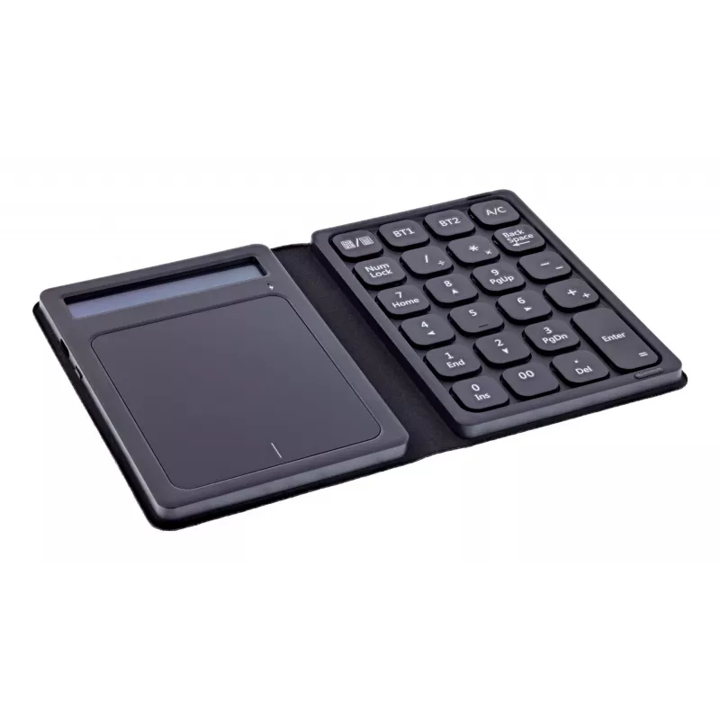InLine 55379G Bluetooth-numeriek toetsenbord met touchpad en display, opvouwbaar, zwart