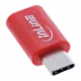 Kabel-genderchanger InLine 31650 – USB-C naar USB-C, rood, 0,003 kg