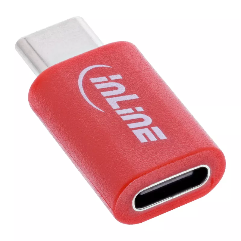 Kabel-genderchanger InLine 31650 – USB-C naar USB-C, rood, 0,003 kg