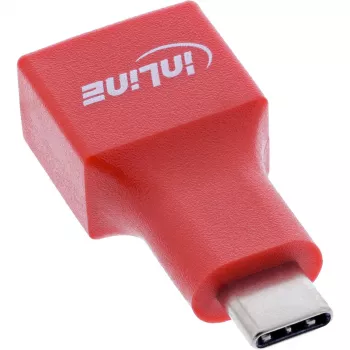 Kabeladapter InLine 31651 USB-C naar USB-A, USB 2.0, rood