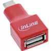 Kabeladapter InLine 31651 USB-C naar USB-A, USB 2.0, rood