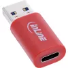 InLine 31652 Kabeladapter USB-A USB-C Rood