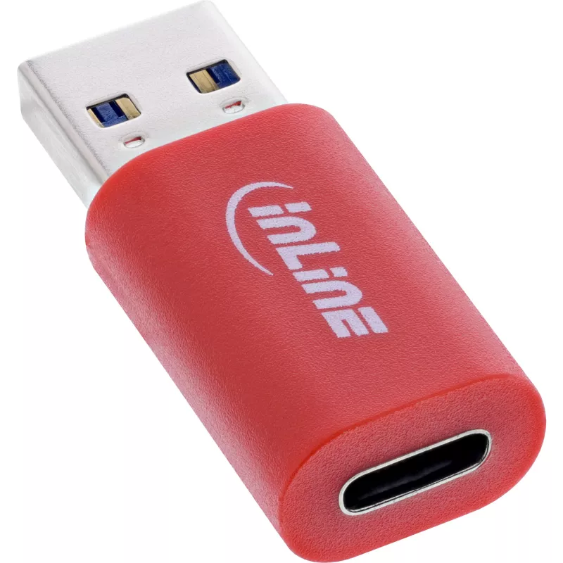 InLine 31652 Kabeladapter USB-A USB-C Rood