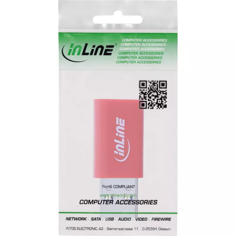 InLine 31652 Kabeladapter USB-A USB-C Rood