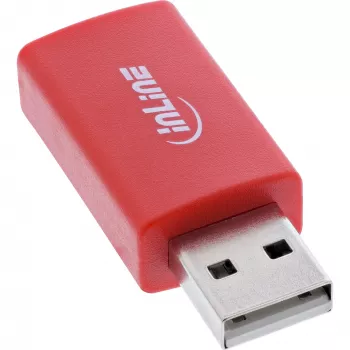 Genderchanger-kabel InLine 31653 USB-A naar USB-A, USB 2.0, rood