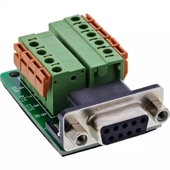 InLine 92501A Draadverbinder klemmenstrook / D-Sub 9 Zwart, Groen