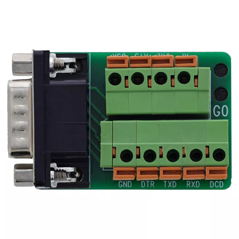 InLine 92501B Kabelverbinder klemmenstrook / D-Sub 9 Zwart, Groen
