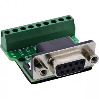 InLine 92501C Kabelverbinder klemmenstrook / D-Sub 9 Zwart, Groen