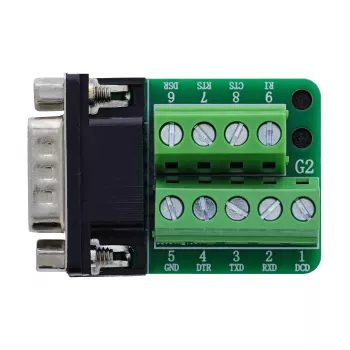 InLine 92501F Kabelverbinder terminalblock / D-Sub 9 Zwart, Groen