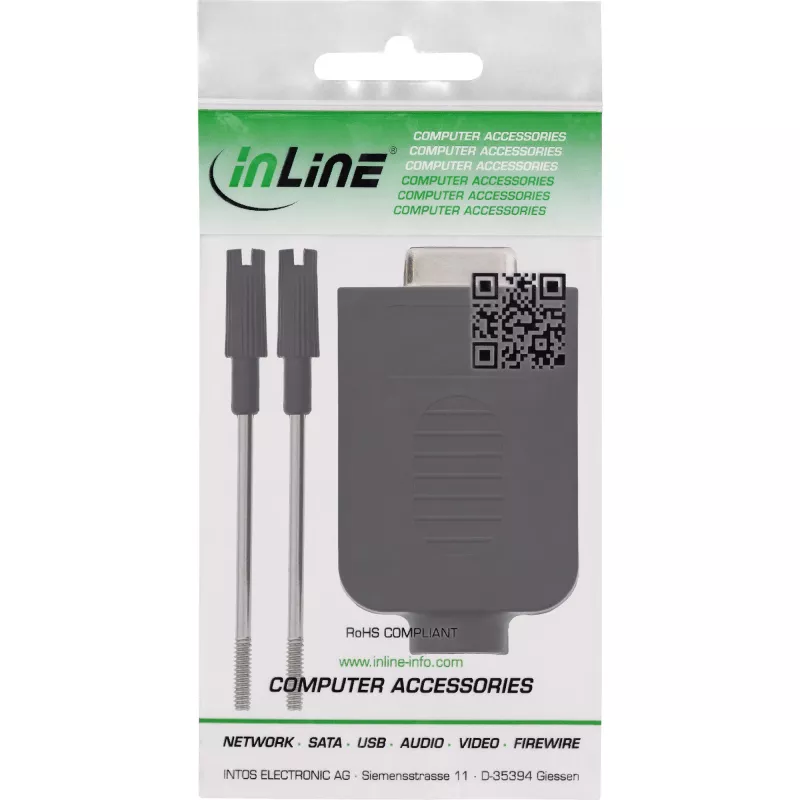 InLine 92501G Aansluitklem terminalblock / D-Sub 9 Zwart