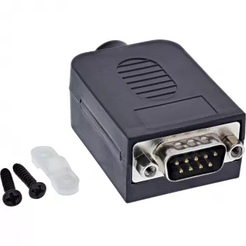 InLine 92501J Kabelverbinder rijgklem / D-Sub 9 Zwart